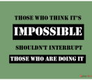 Office Posters - Witty Poster - Motivational Poster - Impossible